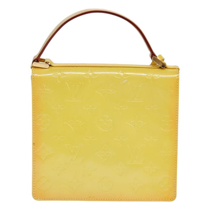 Louis Vuitton LOUIS VUITTON Monogram Vernis Spring Street Bag Lime Yellow M91068 Authentic 86715