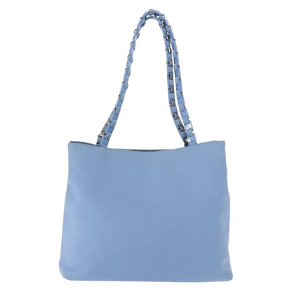 Salvatore Ferragamo Salvatore Ferragamo Tote Bag Canvas Blue Silver Authentic BA7336