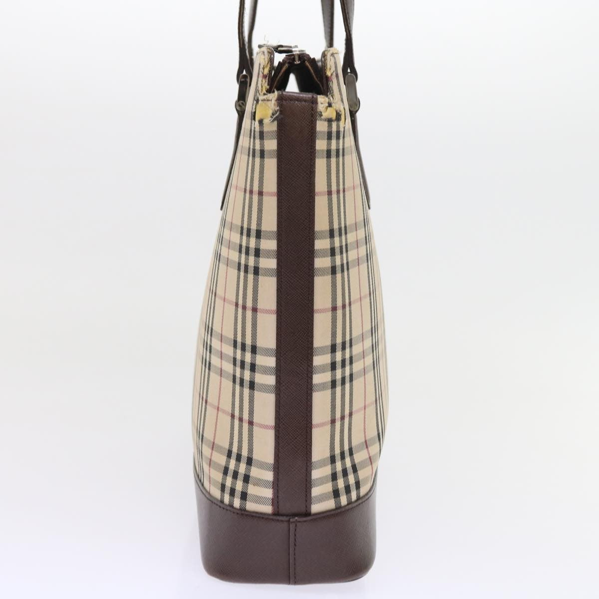Burberry BURBERRY Nova Check Tote Bag Canvas Beige Authentic 56398