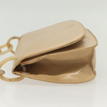 Prada PRADA Chain Shoulder Bag Leather Beige Authentic 141913