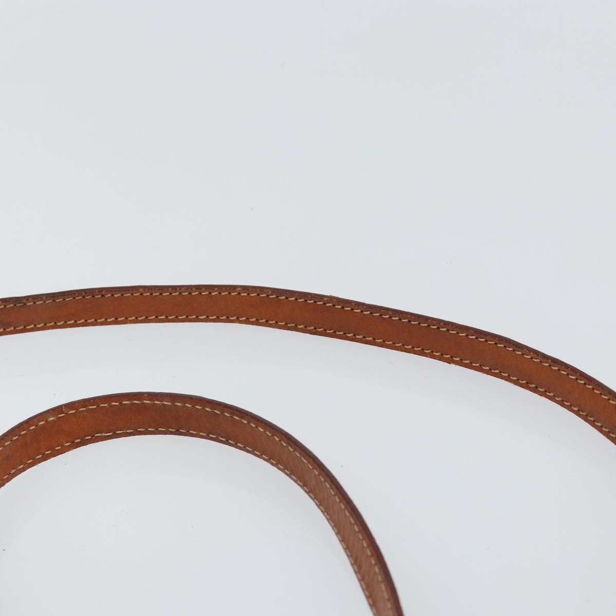 Celine CELINE Macadam Canvas Hand Bag PVC 2way Brown Gold Authentic 151939