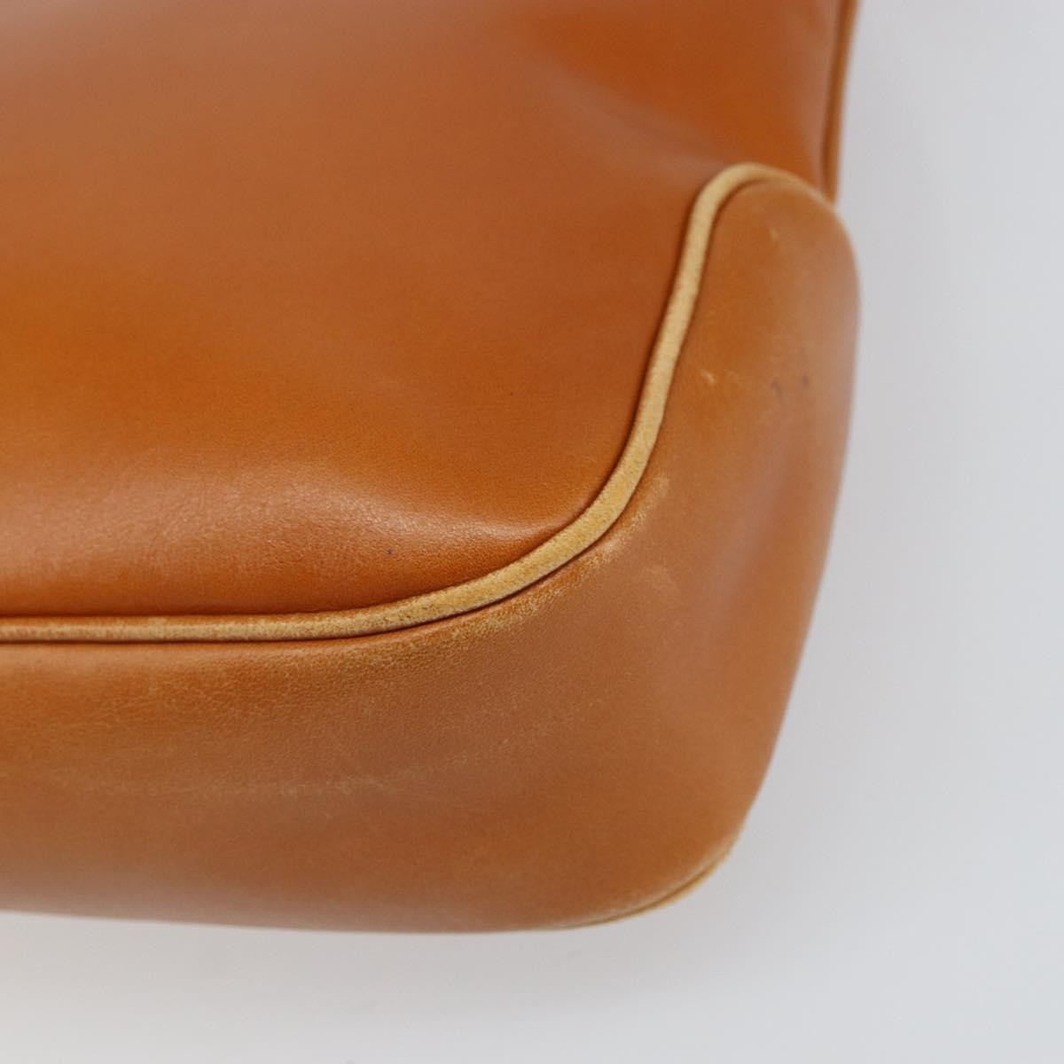 Celine CELINE Shoulder Bag Leather Brown Gold Authentic 166334