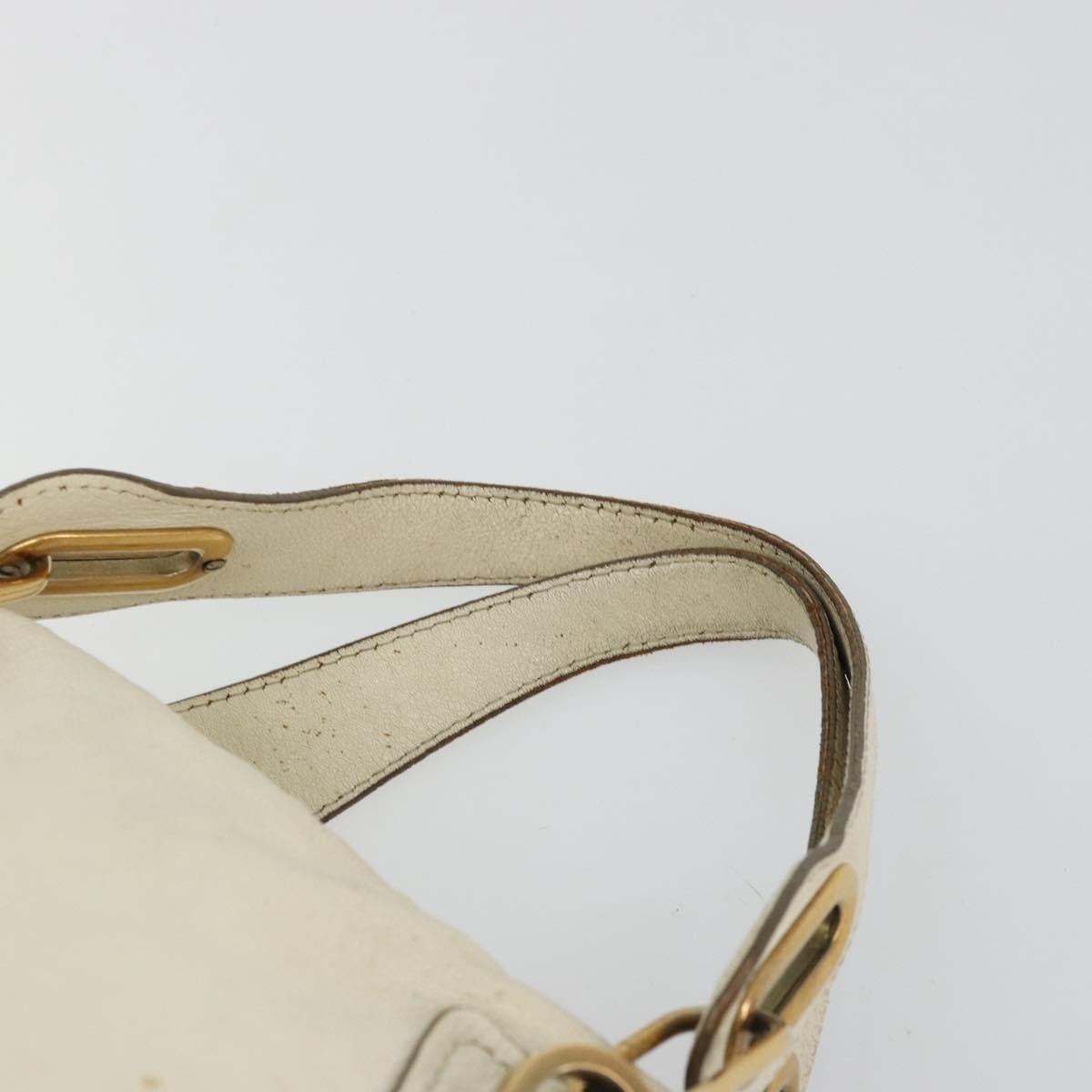 Chloé Chloé Chloe Paraty Hand Bag Leather White Gold Authentic 177544