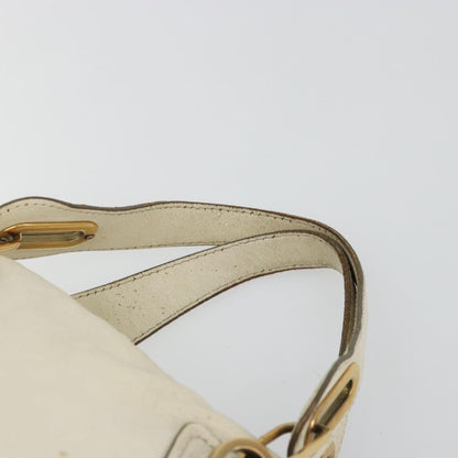 Chloé Chloé Chloe Paraty Hand Bag Leather White Gold Authentic 177544