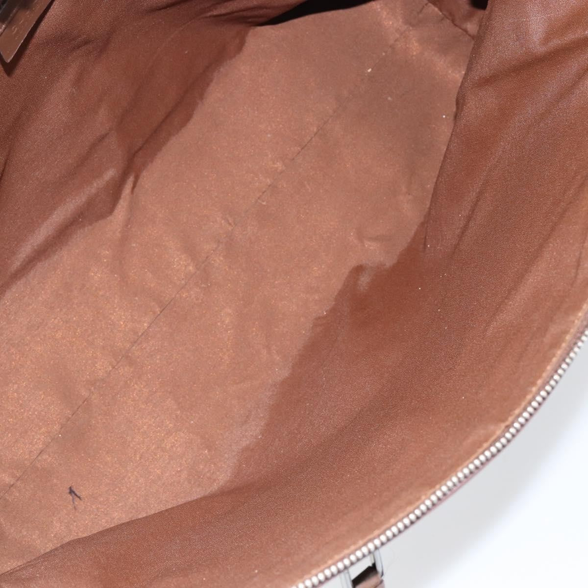Gucci GUCCI GG Canvas Hand Bag Leather Brown Gold Authentic 149459