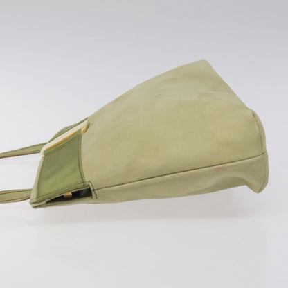 Salvatore Ferragamo Salvatore Ferragamo Shoulder Bag Suede Green Gold Authentic bs25782