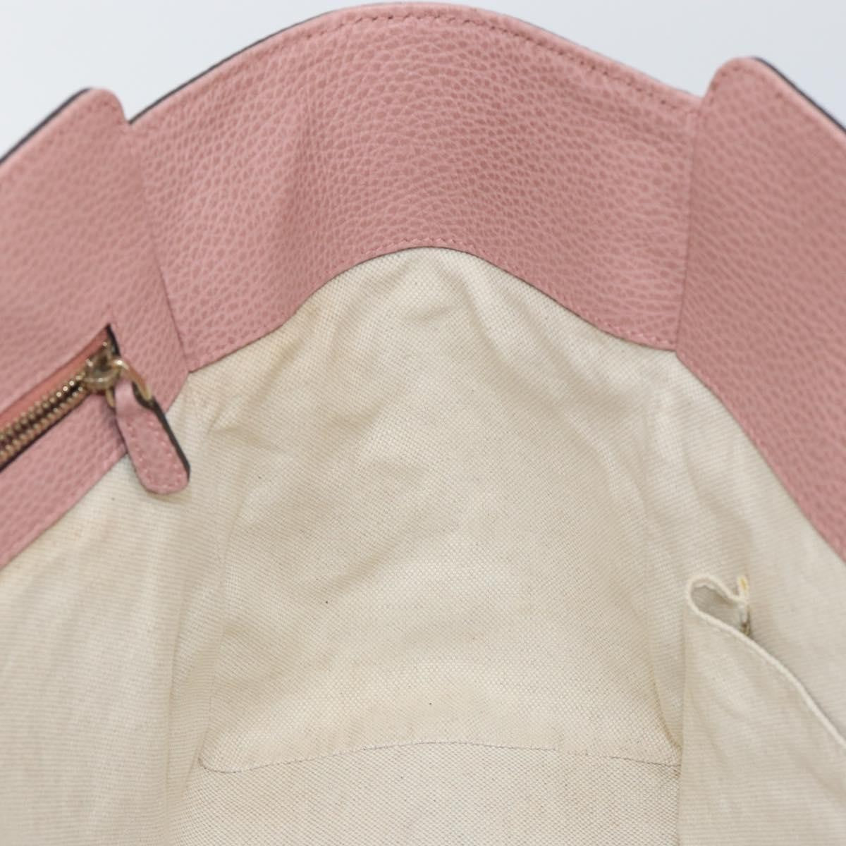 Gucci GUCCI Tote Bag Leather Gold Gray 354408 Authentic hk2995