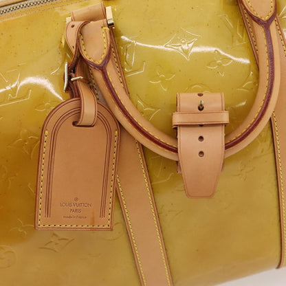 Louis Vuitton LOUIS VUITTON Monogram Vernis Mercer Boston Bag Beige M91000 LV Authentic ARZ413