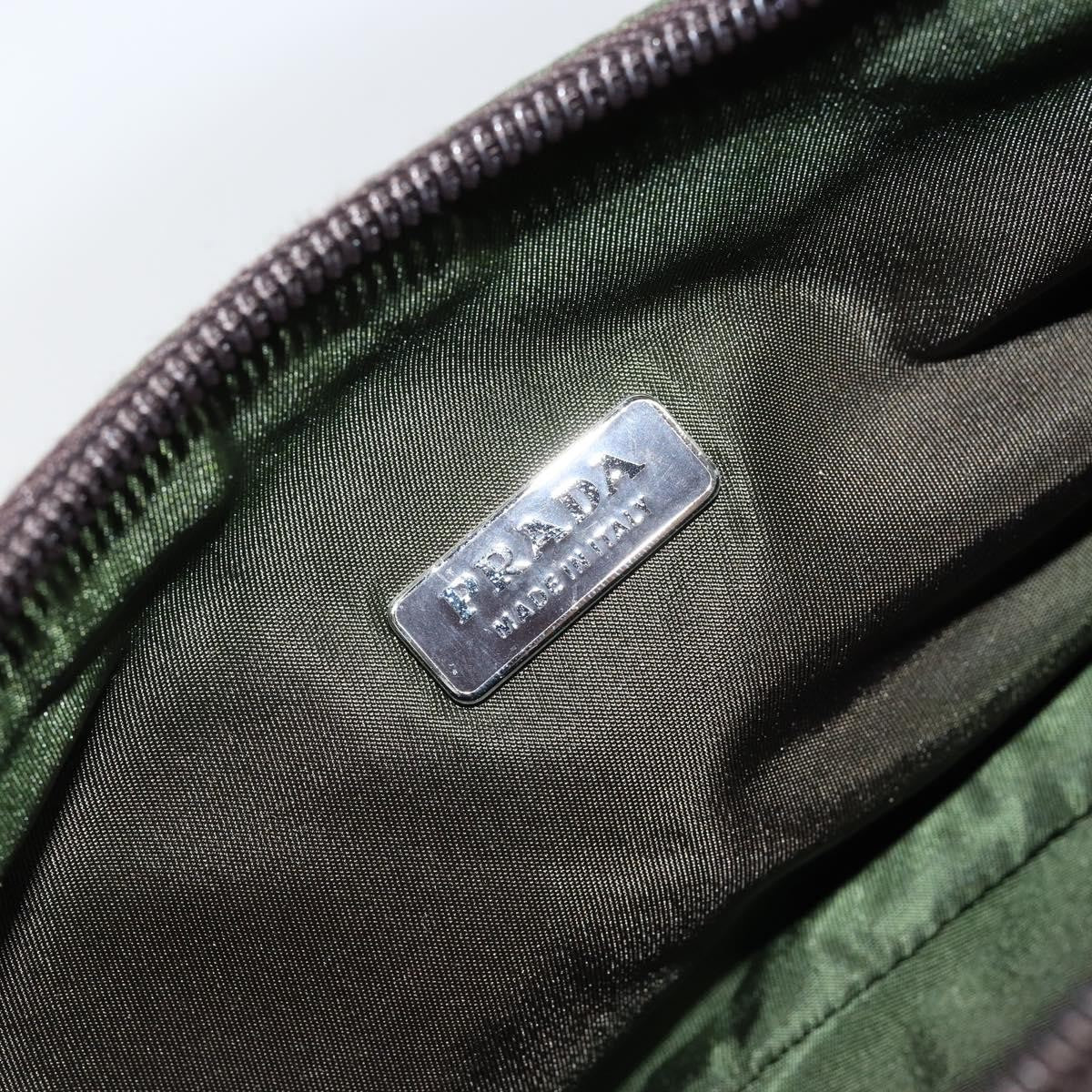Prada PRADA Hand Bag Nylon Green Authentic 152801