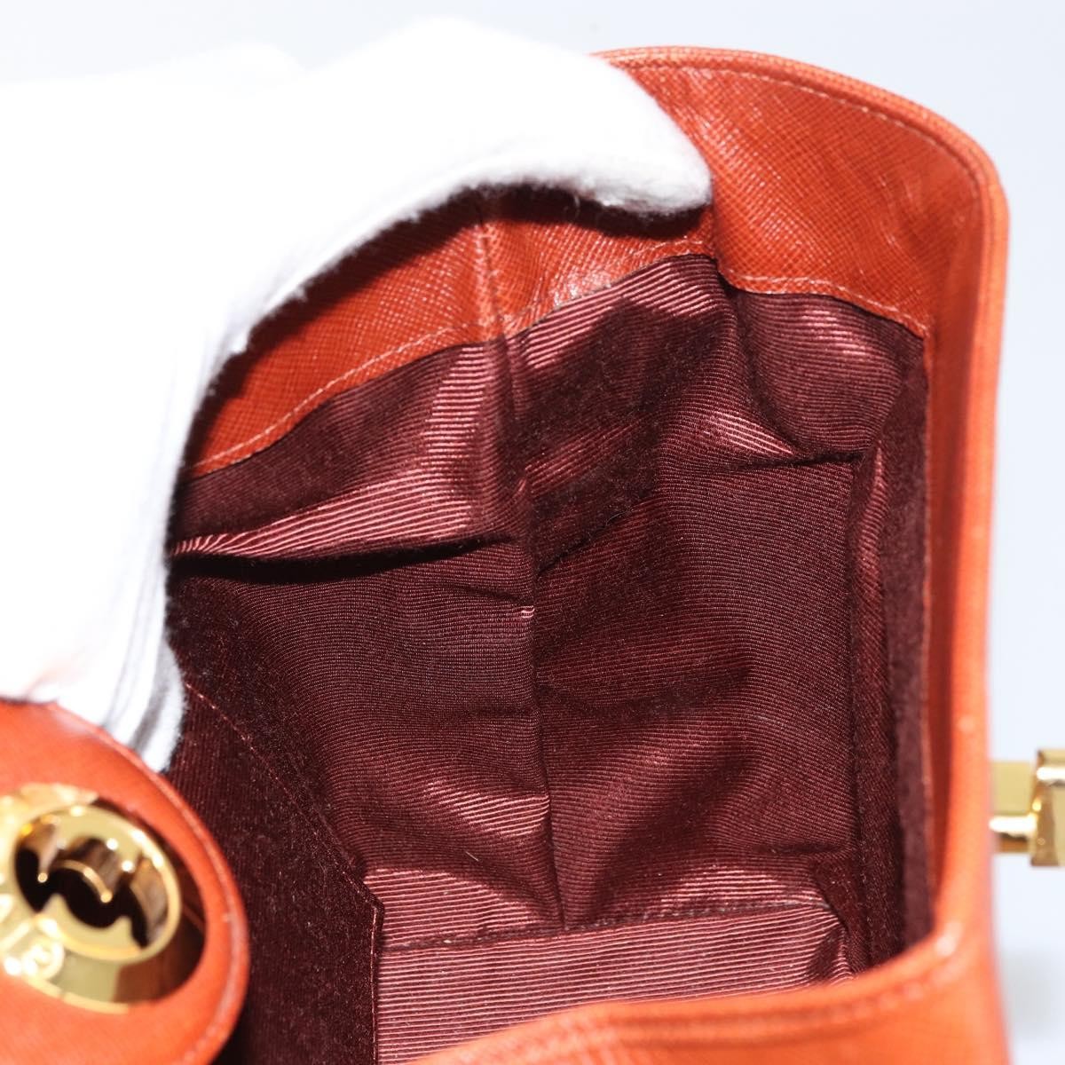 Givenchy GIVENCHY Hand Bag Leather Brown Gold Authentic 159082