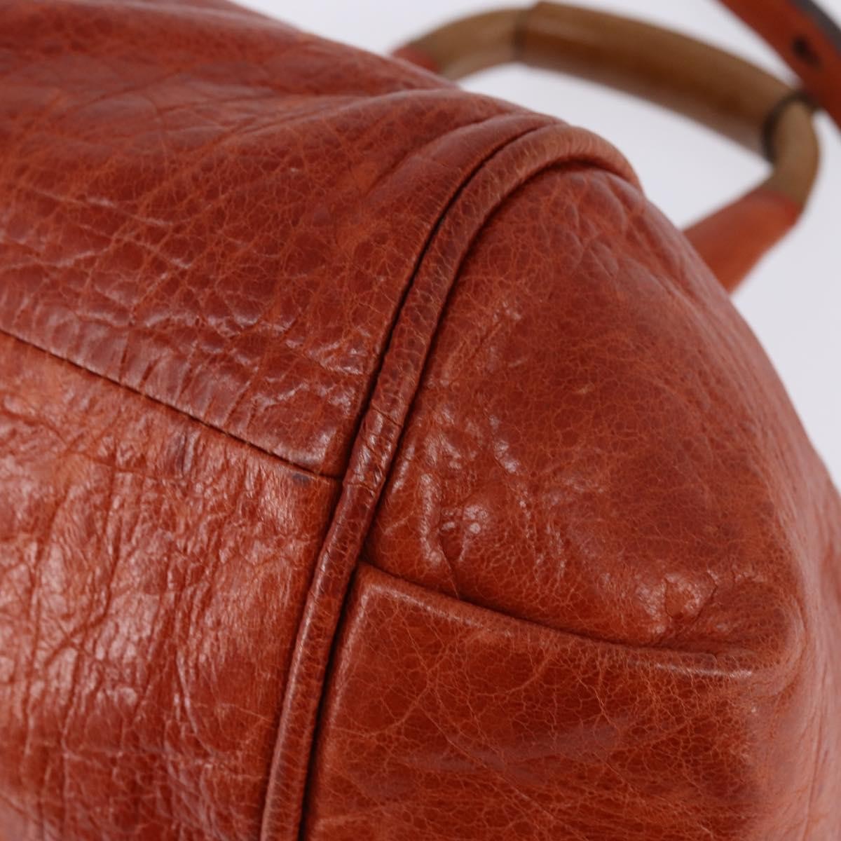 Chloé Chloé Chloe Etel Hand Bag Leather 2way Orange Gold Authentic am9029