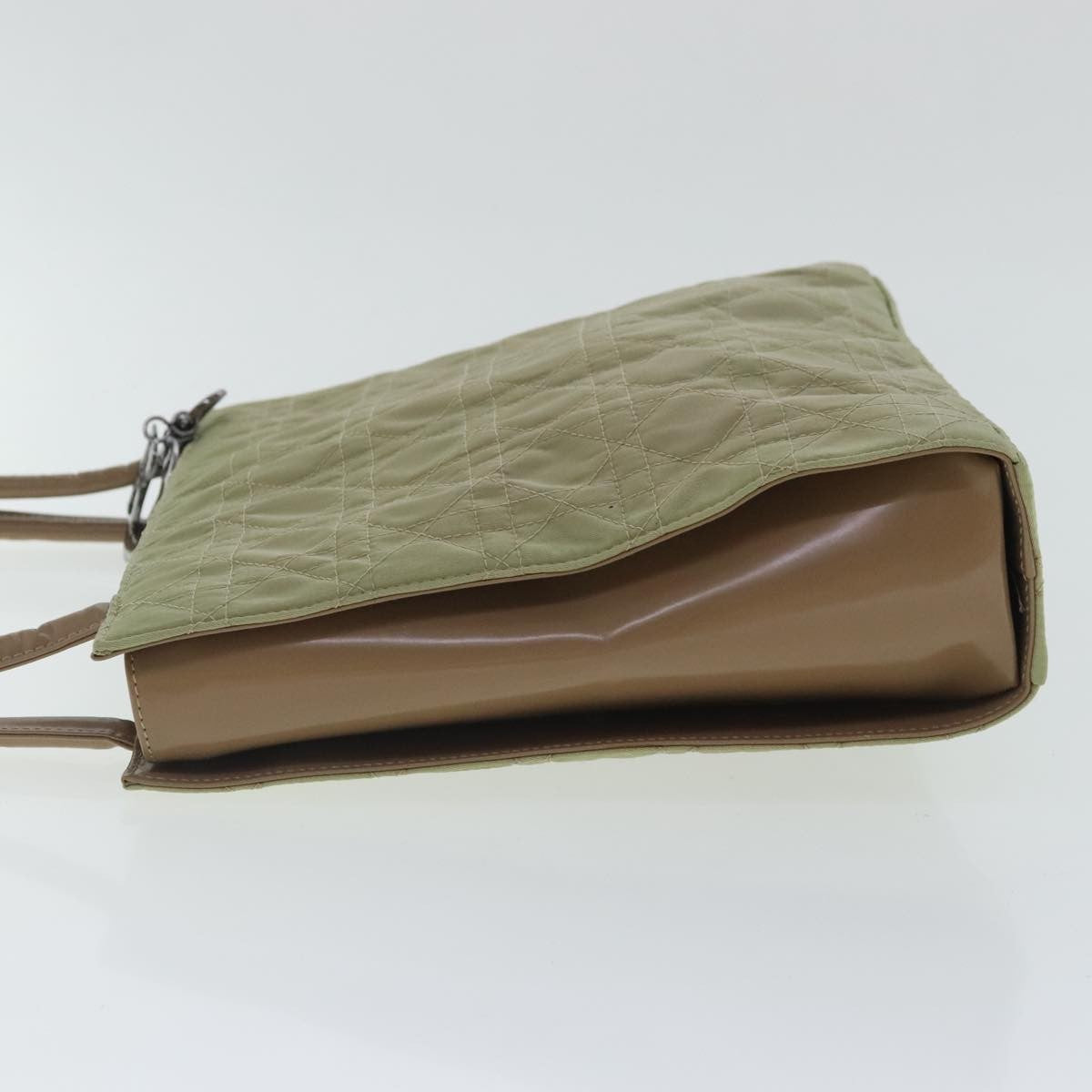 Dior Christian Dior Canage Shoulder Bag Nylon Beige Authentic 96633