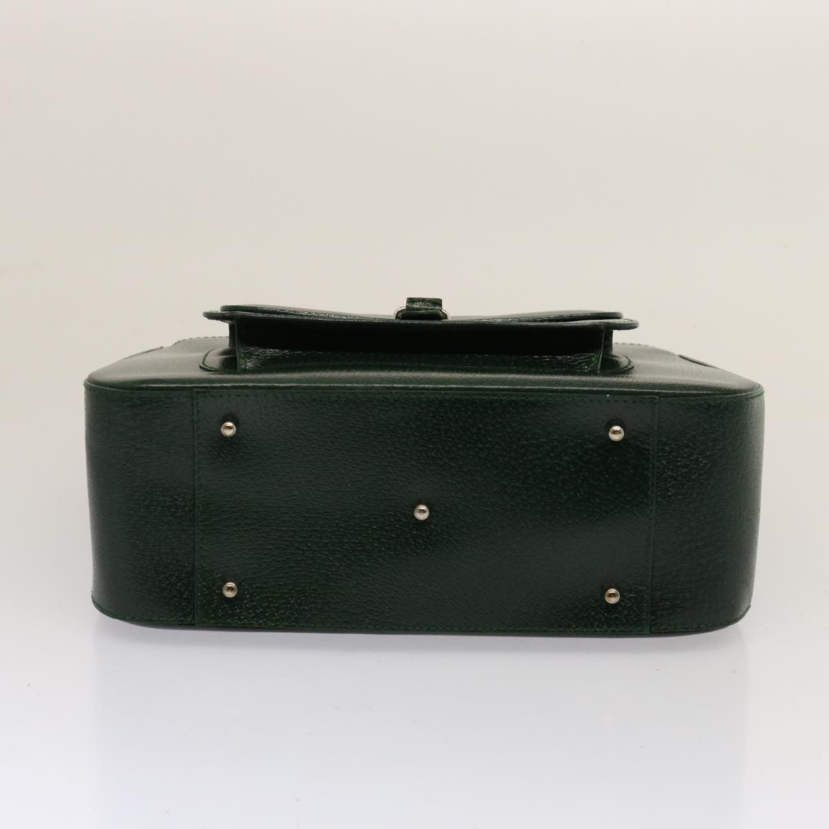 Gucci GUCCI Hand Bag Leather Green 000 2058 0307 Authentic 75505