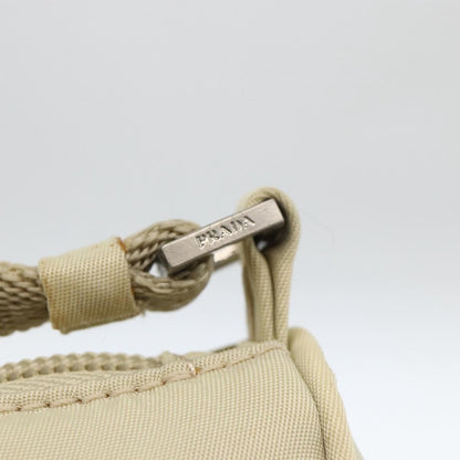 Prada PRADA Accessory Pouch Nylon Beige Silver Authentic BAZ860A Bag