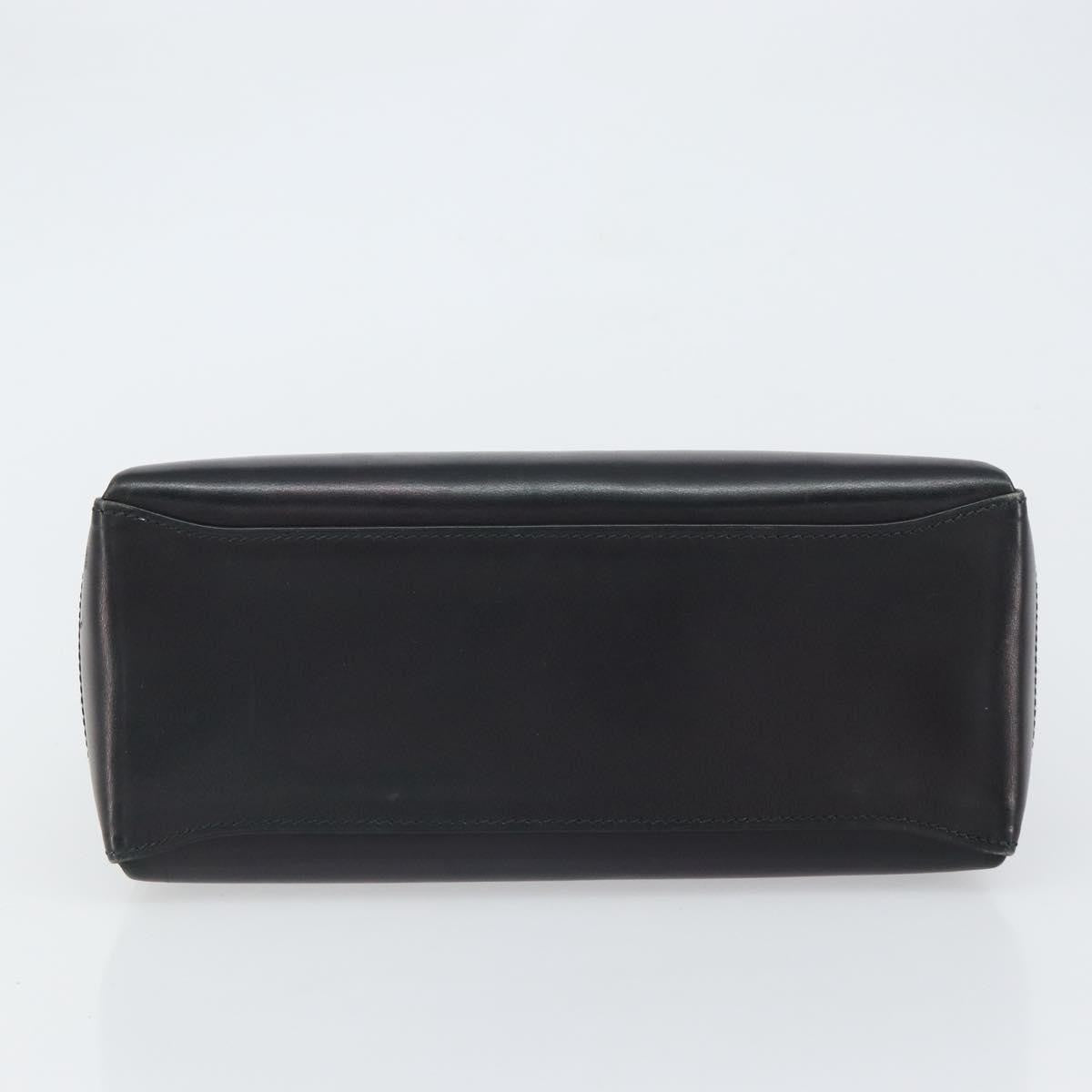 Gucci GUCCI Shoulder Bag Leather Black Gold Authentic mr1988