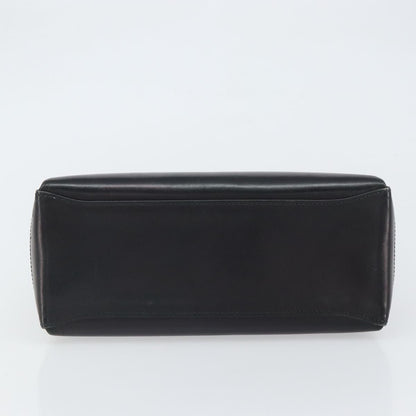 Gucci GUCCI Shoulder Bag Leather Black Gold Authentic mr1988