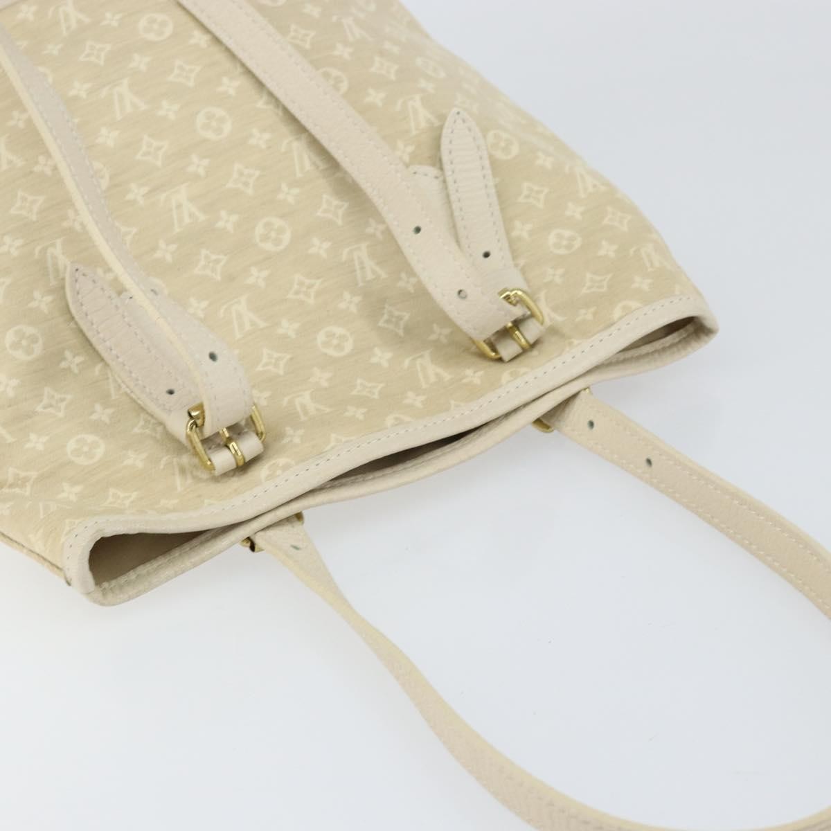Louis Vuitton LOUIS VUITTON Monogram Mini Lin Bucket PM Shoulder Bag Dunne M95316 Authentic 153514