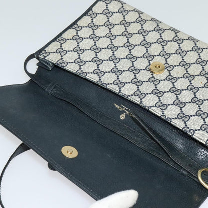 Gucci GUCCI GG Supreme Shoulder Bag PVC Navy Gold Authentic ep10523