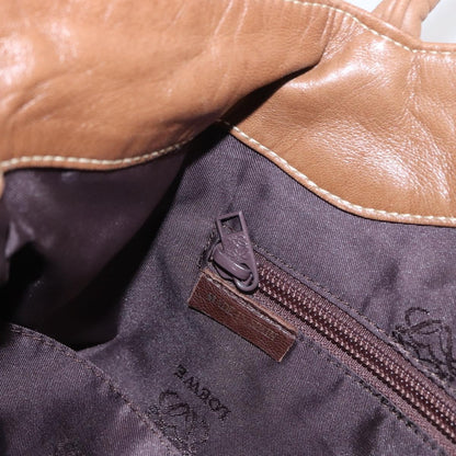 Loewe LOEWE Anagram Tote Bag Leather Brown Gold Authentic 151671