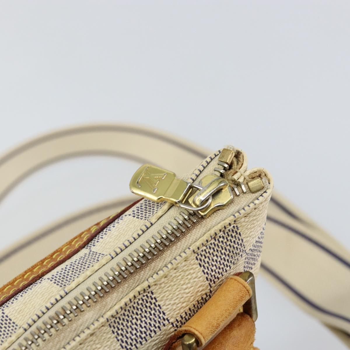 Louis Vuitton LOUIS VUITTON Damier Azur Pochette Bosphore Shoulder Bag N51112 LV Authentic BA7009
