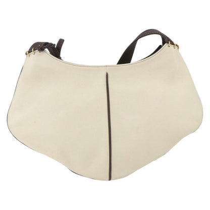 Loewe LOEWE Shoulder Bag Leather White Gold Authentic 162858