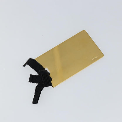Prada PRADA Clutch Bag Satin Green Gold Authentic 145020
