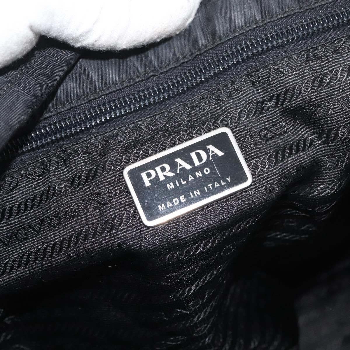 Prada PRADA Tote Bag Nylon Black Silver Authentic bs29615