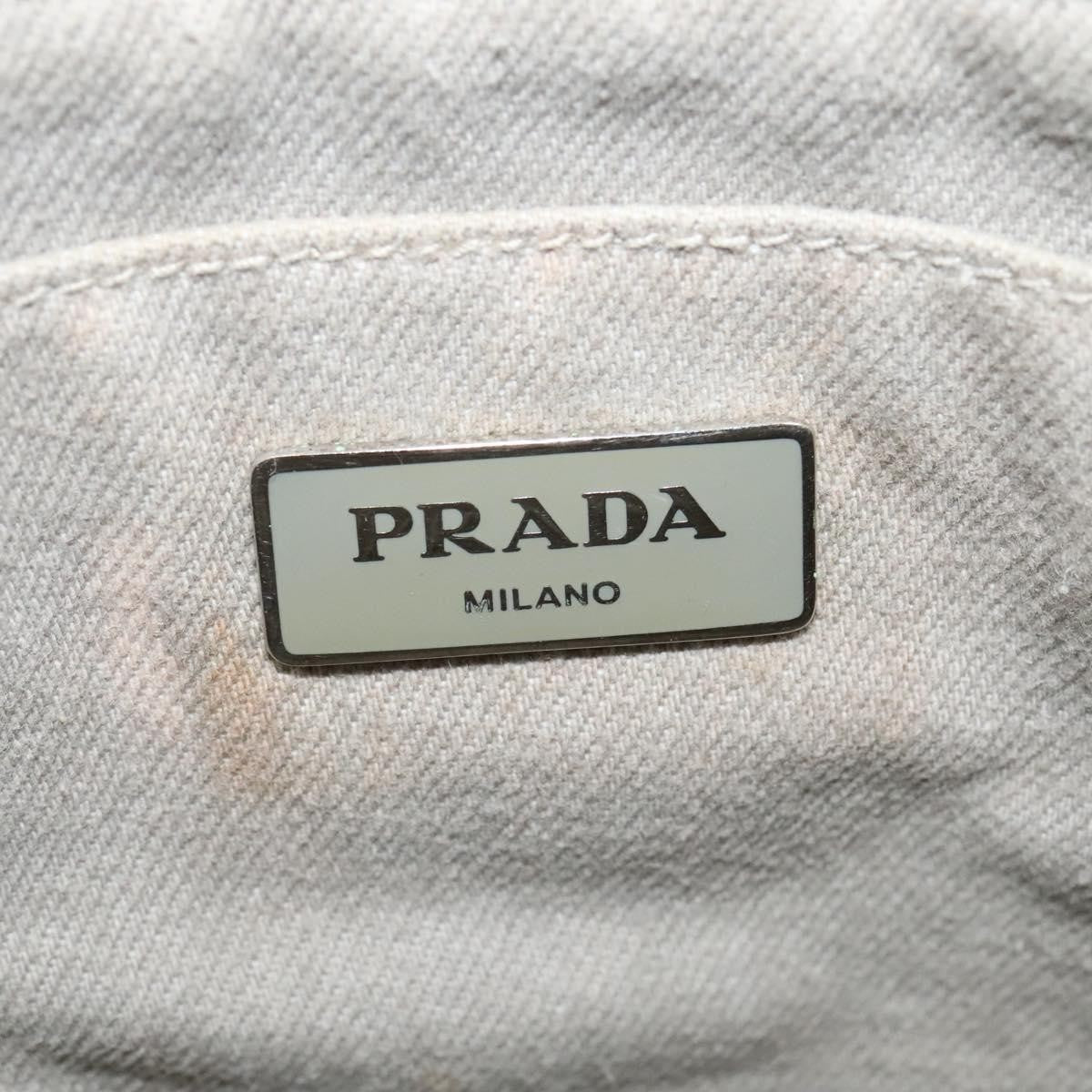 Prada PRADA Bijoux Kanapa MM Tote Bag Canvas 2way Gray Authentic 140797