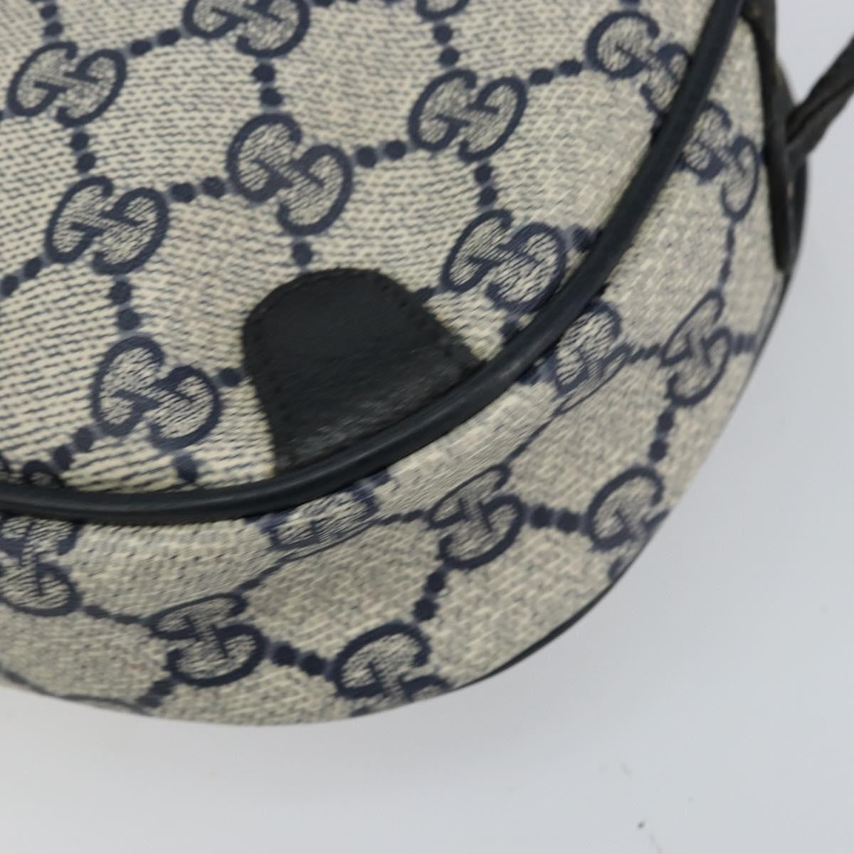 Gucci GUCCI GG Supreme Sherry Line Shoulder Bag PVC Navy Red 89 02 066 Authentic 150546