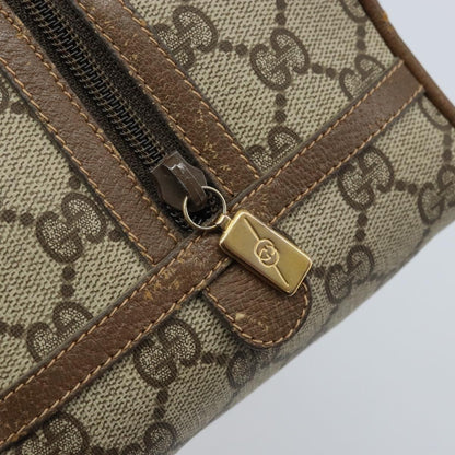 Gucci GUCCI GG Supreme Hand Bag PVC Beige Gold Authentic 173885