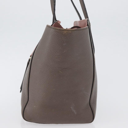Gucci GUCCI Tote Bag Leather Brown Gold 354408 Authentic bs33432
