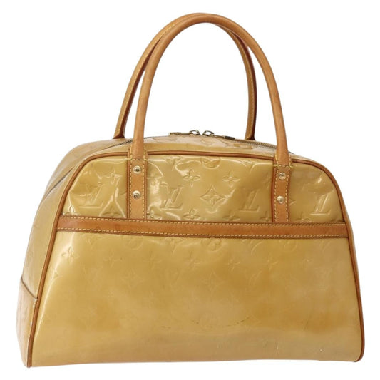 Louis Vuitton LOUIS VUITTON Monogram Vernis Tompkins Square Hand Bag Beige M91149 Authentic hk3021