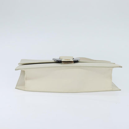 Gucci GUCCI Shoulder Bag Leather White Gold Authentic BA7470