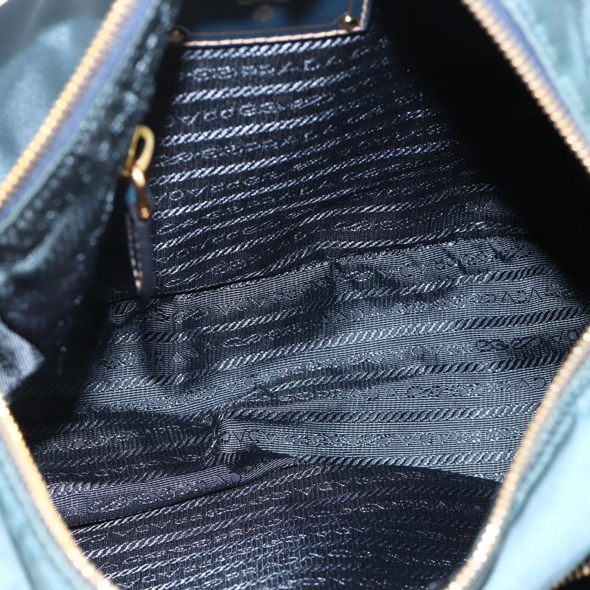 Prada PRADA Shoulder Bag Nylon Green Gold Authentic YKZ1088