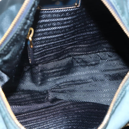 Prada PRADA Shoulder Bag Nylon Green Gold Authentic YKZ1088