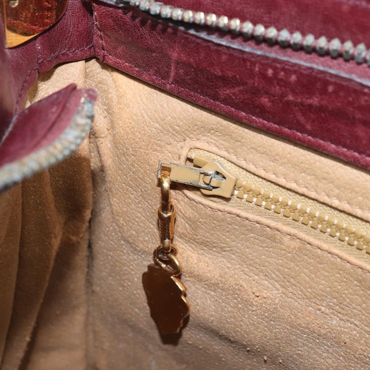 Gucci GUCCI Micro GG Supreme Shoulder Bag Bordeaux Gold Authentic ep13943