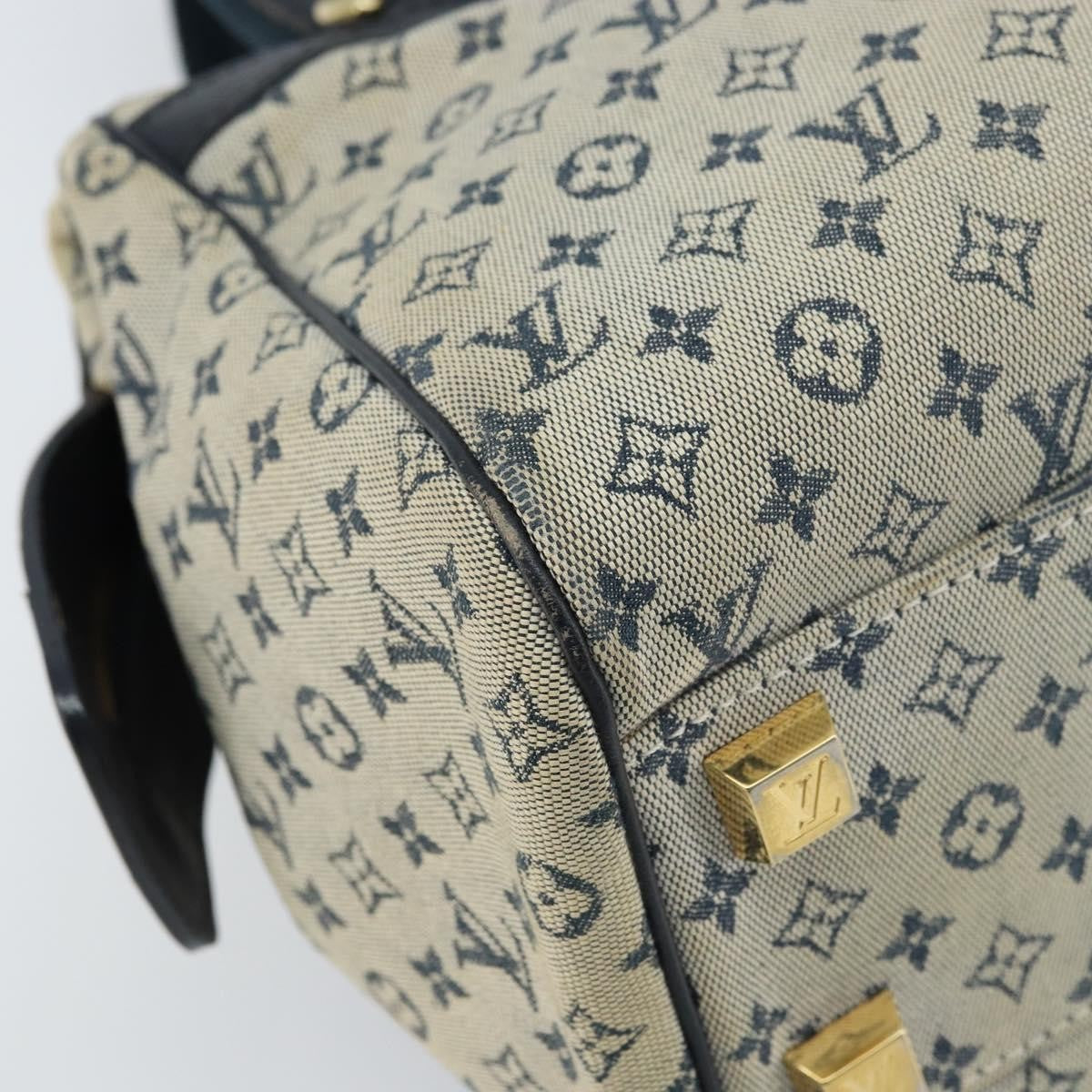 Louis Vuitton LOUIS VUITTON Monogram Mini Josephine PM Hand Bag Blue M92049 LV Authentic ep13340