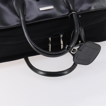 Gucci GUCCI Boston Bag Nylon Leather Black Silver 012 1553 0269 Authentic ti3430
