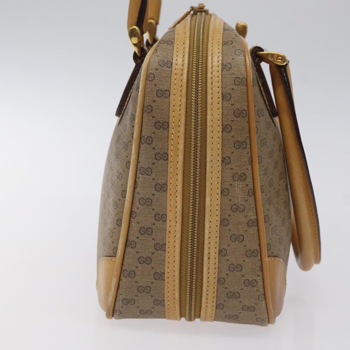 Gucci GUCCI Micro GG Supreme Hand Bag PVC Beige Gold 000 39 0030 Authentic BA2146
