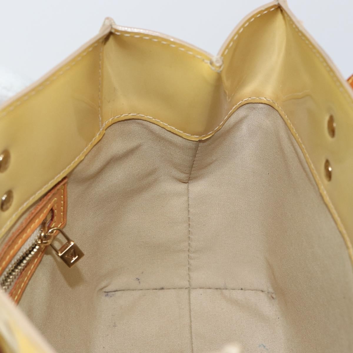 Louis Vuitton LOUIS VUITTON Monogram Vernis Reade PM Hand Bag Beige M91334 LV Authentic ep10940