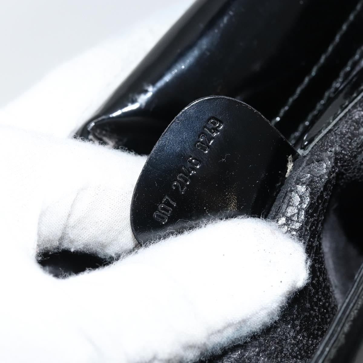 Gucci GUCCI Hand Bag Patent leather Black Silver 007 2046 0249 Authentic 172096