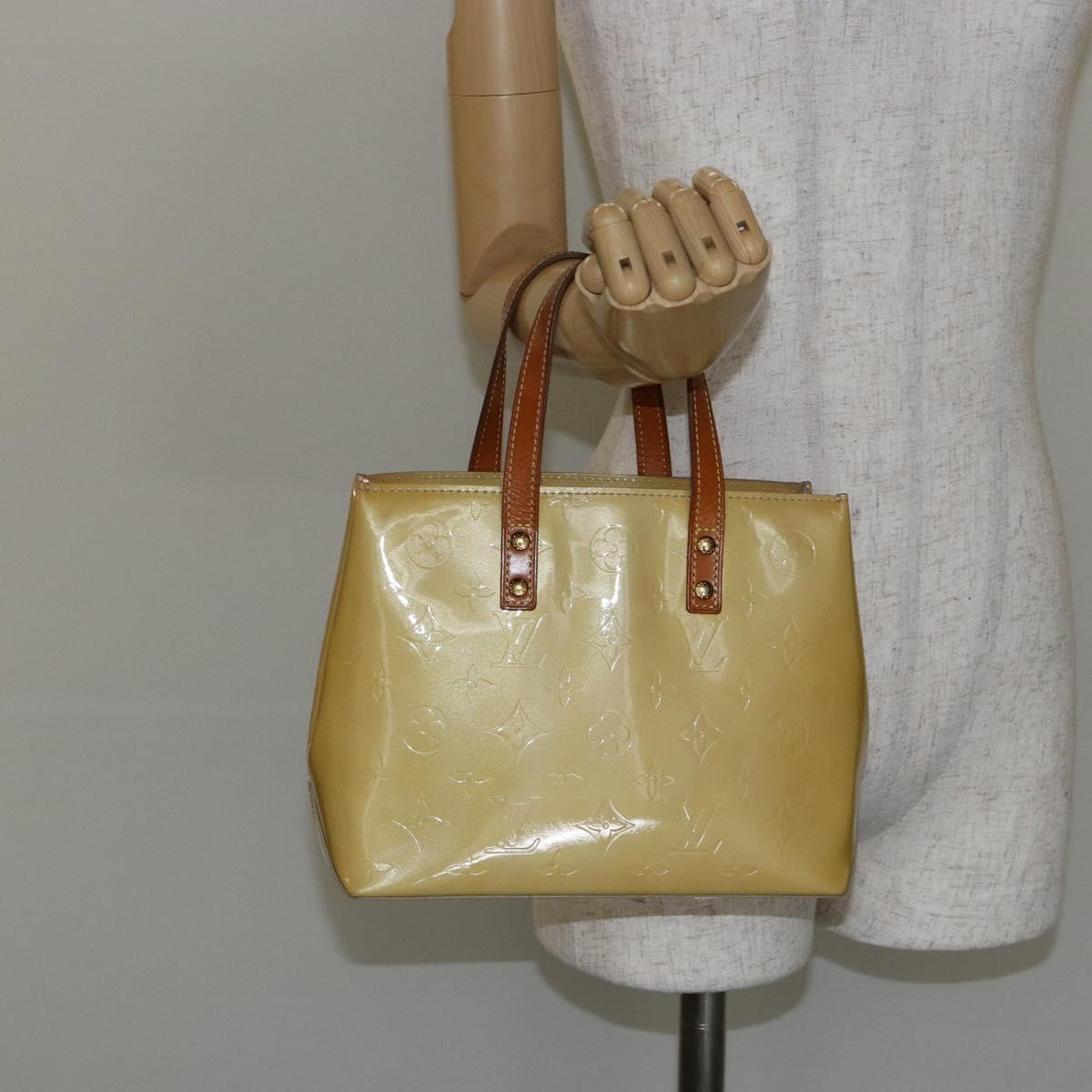 Louis Vuitton LOUIS VUITTON Monogram Vernis Reade PM Hand Bag Beige M91334 LV Authentic ep10940