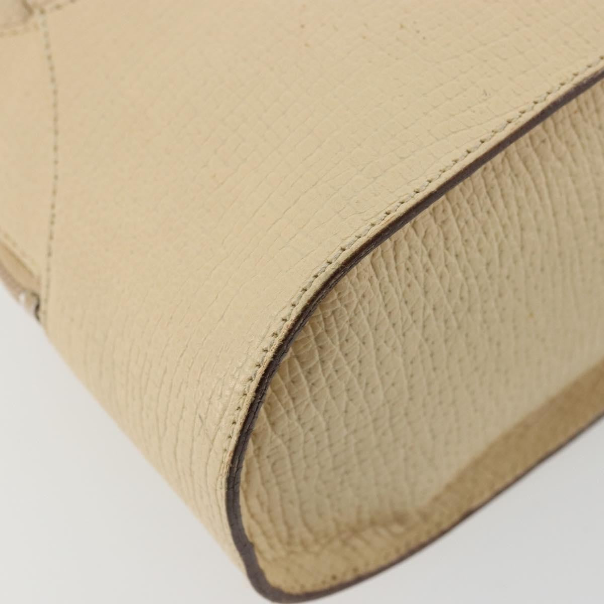 Loewe LOEWE Hand Bag Leather Ivory Gold Authentic 175195