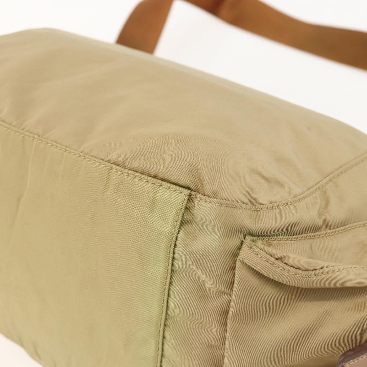 Prada PRADA Shoulder Bag Nylon Khaki Silver Authentic 175738