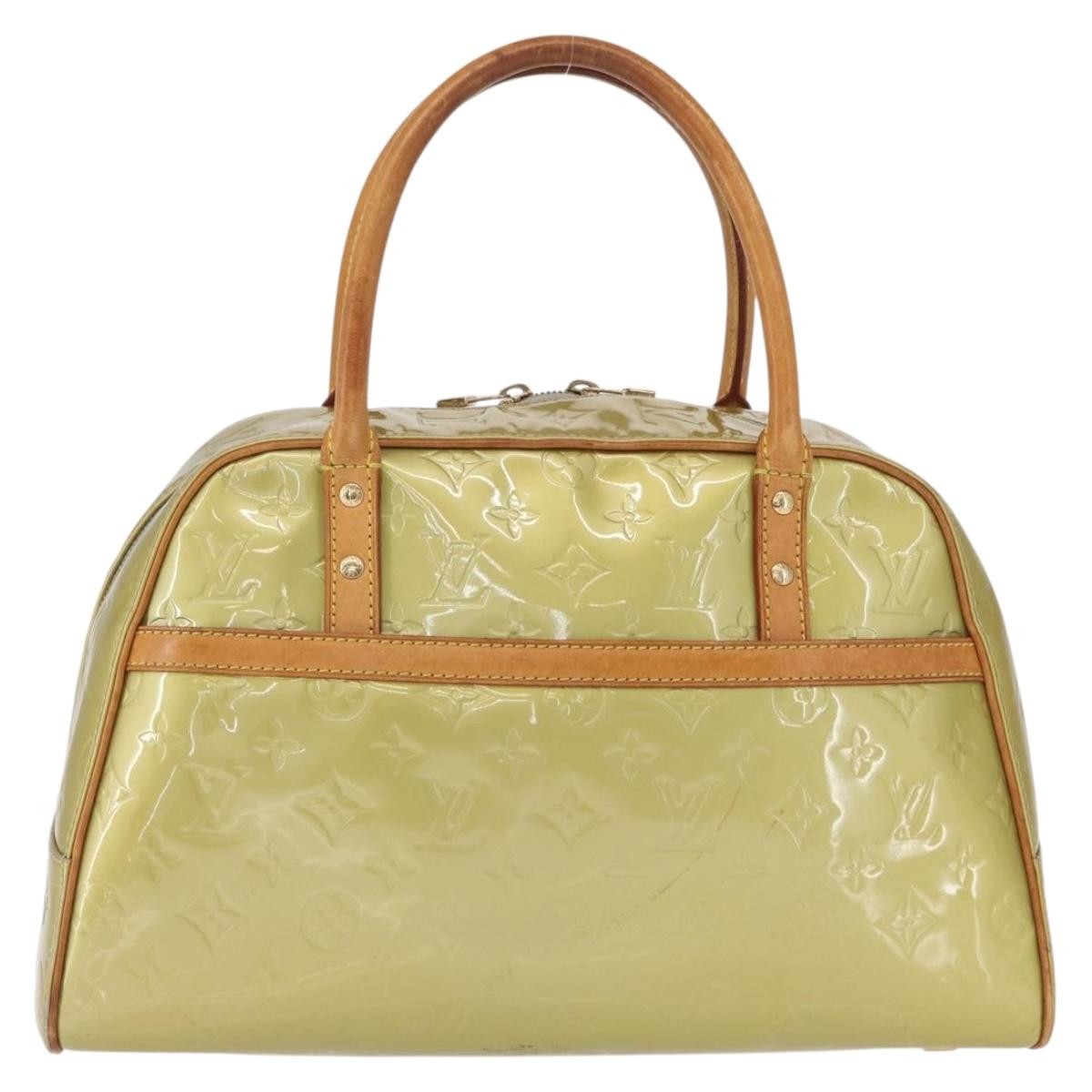 Louis Vuitton LOUIS VUITTON Monogram Vernis Tompkins Square Bag Gris M91150 LV Authentic ep12776