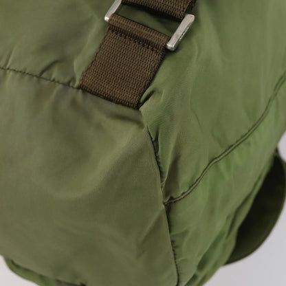 Prada PRADA Backpack Nylon Khaki Silver Authentic 148291 Bag