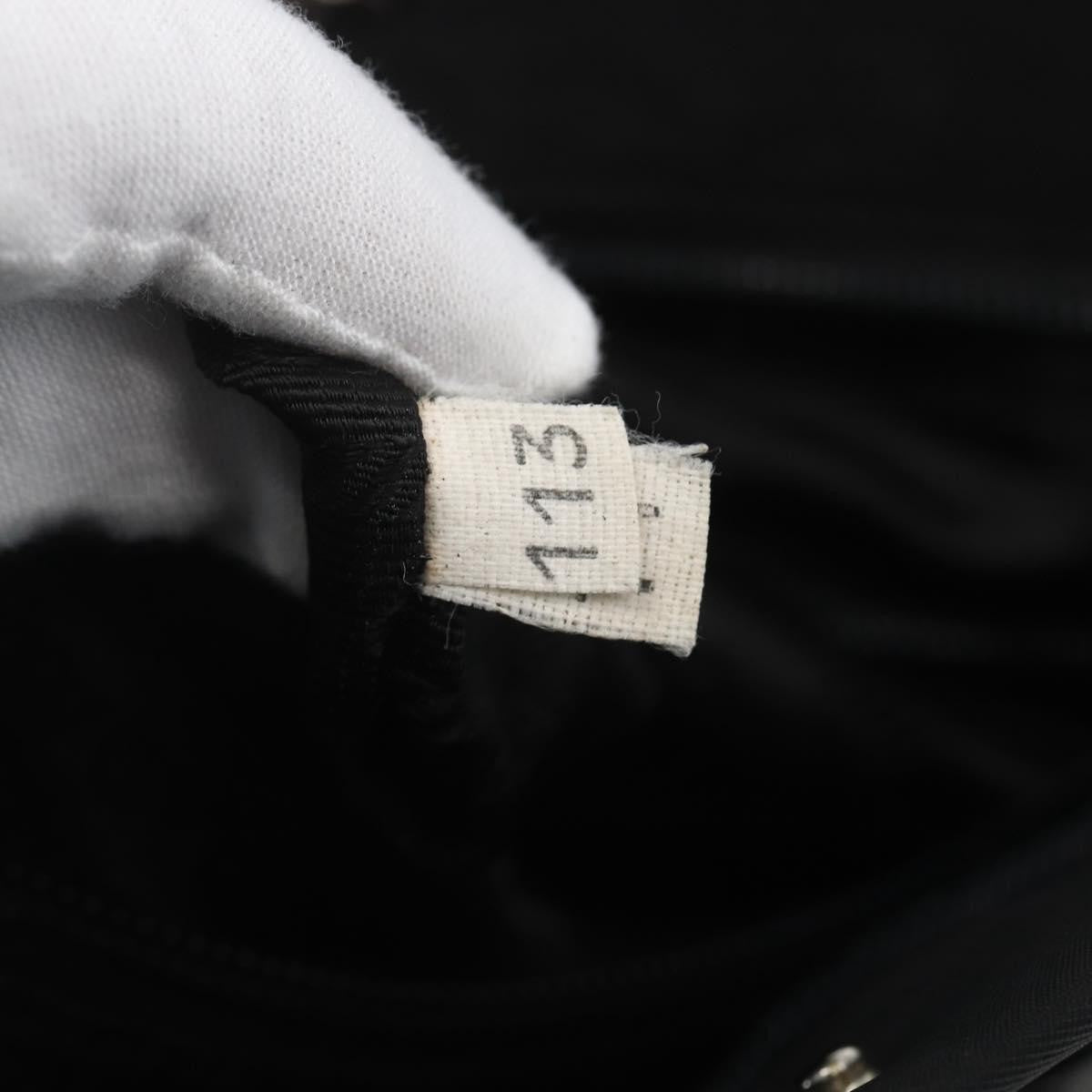 Prada PRADA Hand Bag Nylon Black Silver Authentic 153784