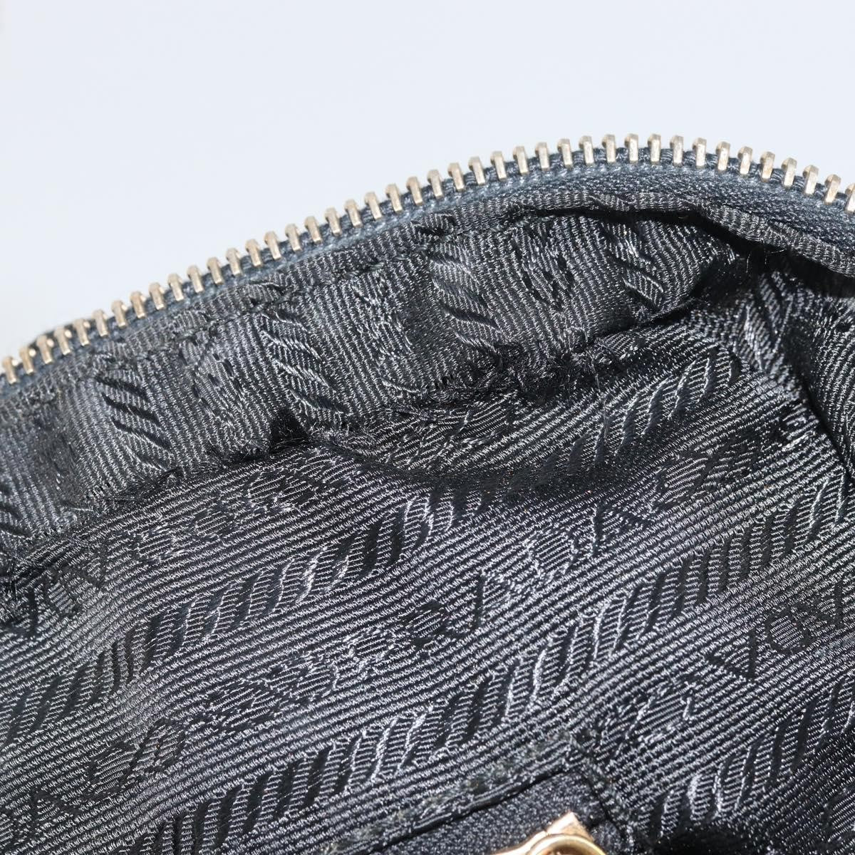 Prada PRADA Tote Bag Nylon Black Gold Authentic 156177