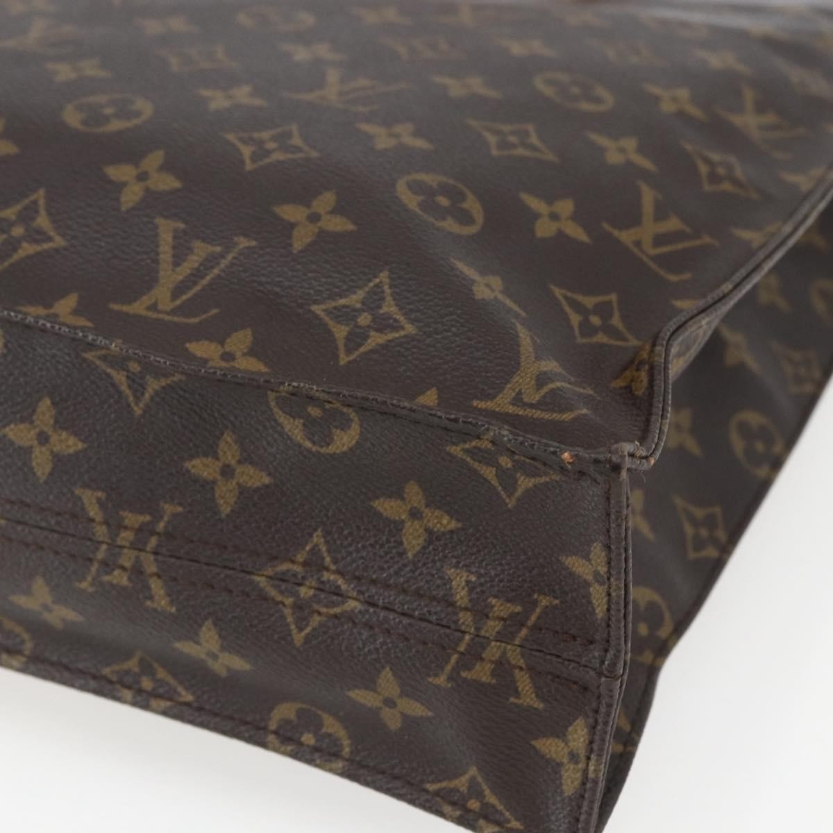 Louis Vuitton LOUIS VUITTON Monogram Sac Plat Hand Bag M51140 LV Authentic 162736