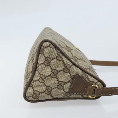 Gucci GUCCI GG Supreme Shoulder Bag PVC Beige Gold 89 01 021 Authentic ka3575